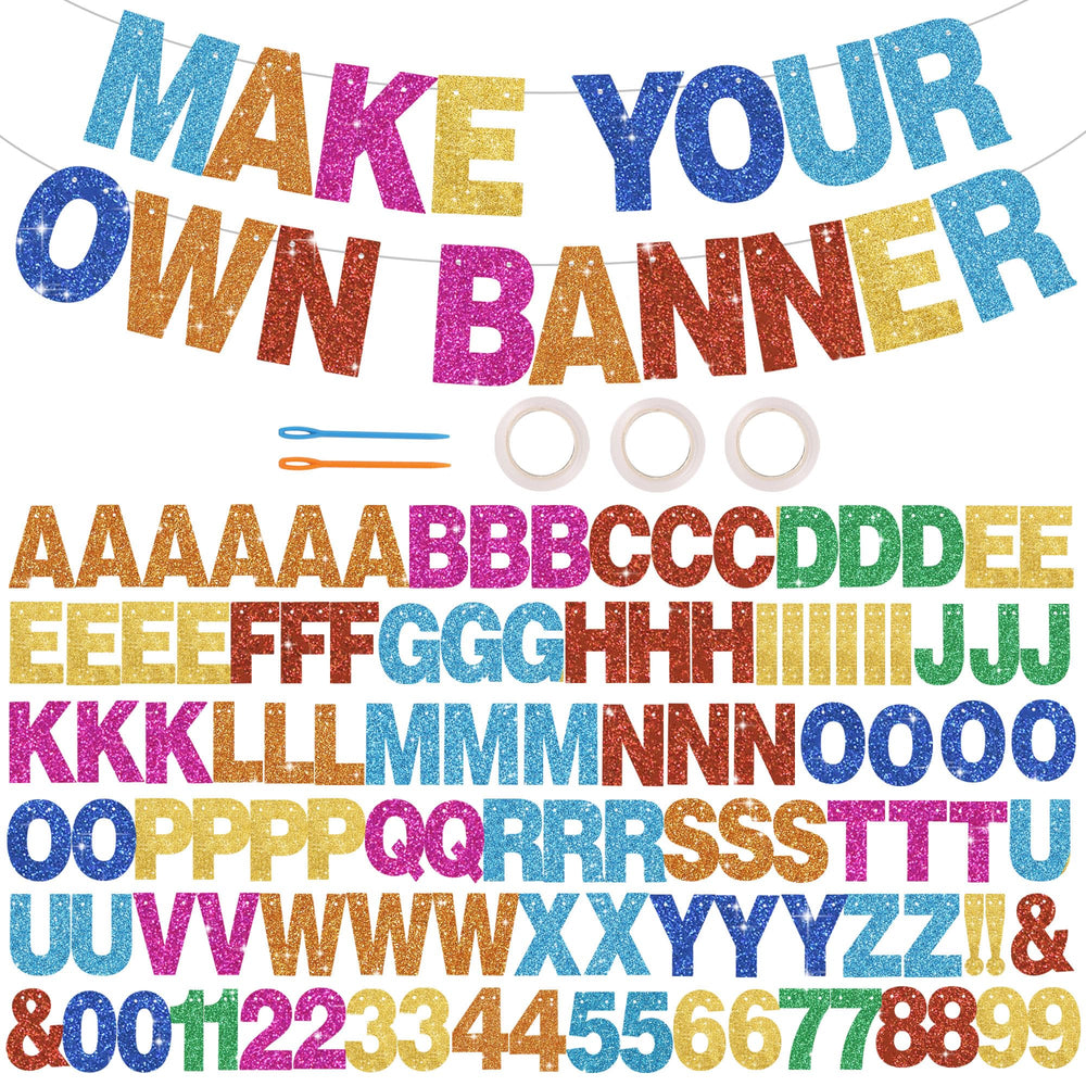 BEISHIDA glitter banner letters kit ready for personalized party decor.