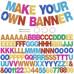 BEISHIDA glitter banner letters kit ready for personalized party decor.