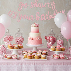 BEISHIDA birthday banner dessert-table backdrop, creates a stylish party focal point.