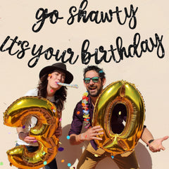 BEISHIDA birthday banner ideal for mantles, banisters, windows, and photo backdrops.