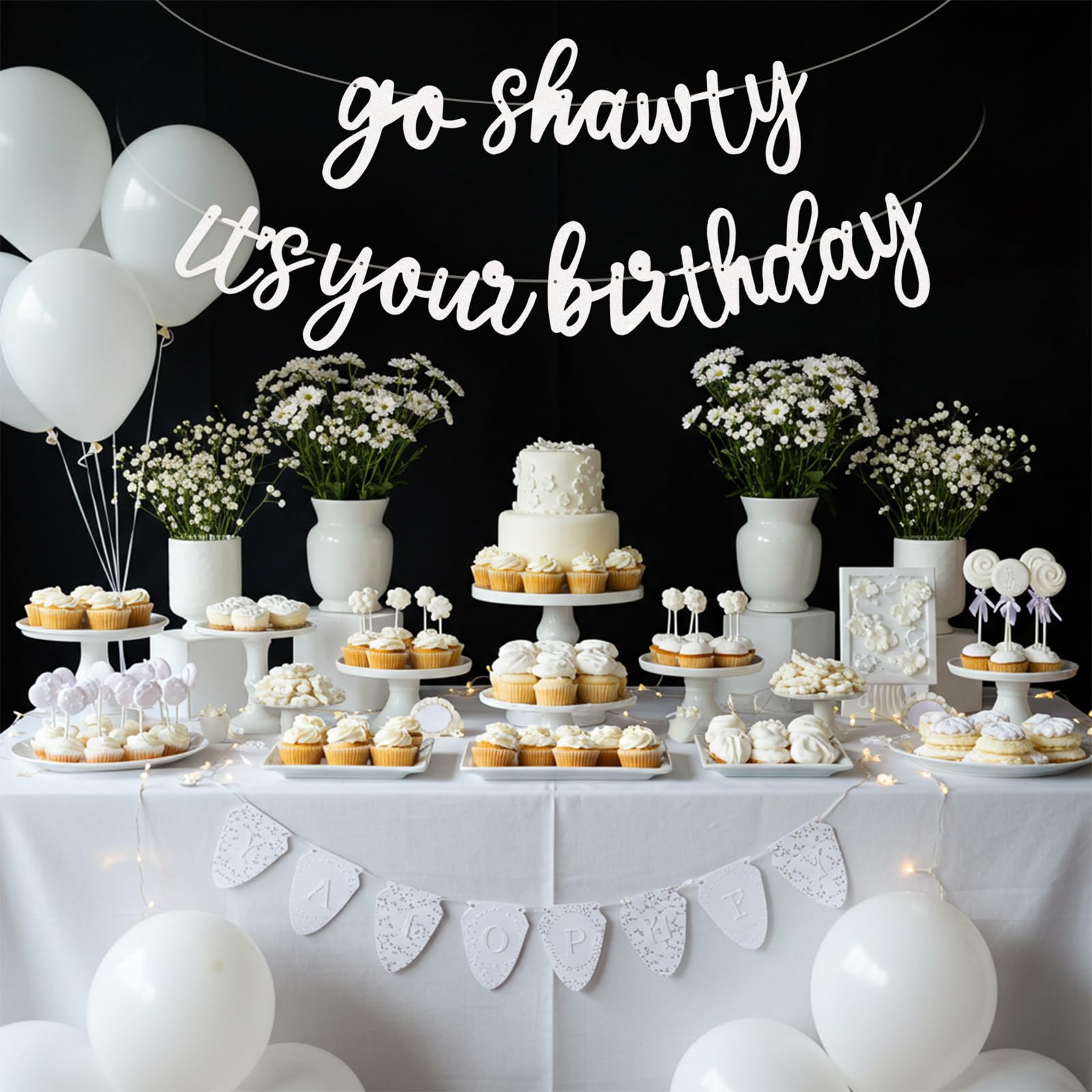 BEISHIDA birthday banner pre-strung design saves setup time for parties.