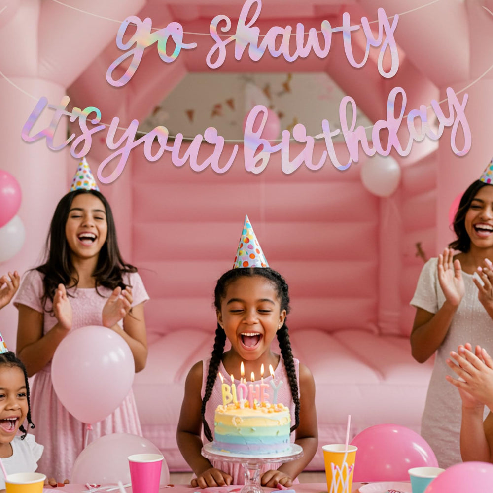 BEISHIDA birthday party decor banner suitable for mantels, windows, and dessert tables.