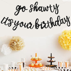 BEISHIDA black glitter decor offers reusable birthday accent with standout shine.