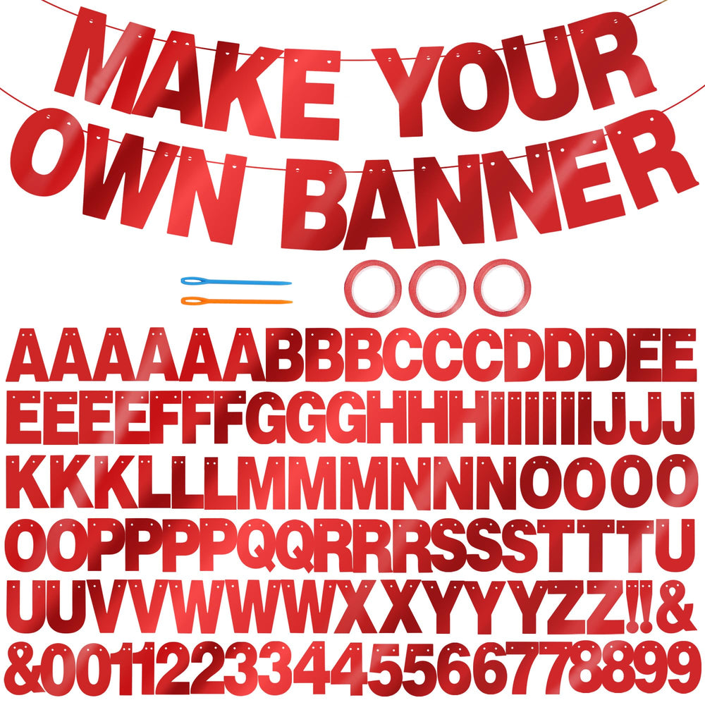 BEISHIDA double-sided glitter banner with letters and numbers for personalized decor.