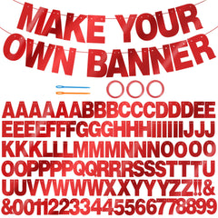 BEISHIDA double-sided glitter banner with letters and numbers for personalized decor.