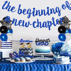 BEISHIDA Glitter Blue card stock banner is sturdy and reusable.