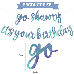 BEISHIDA glitter double-sided birthday banner sparkling on both sides
