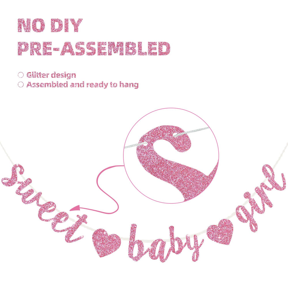 BEISHIDA glitter girl banner decoration brightens birthday celebrations