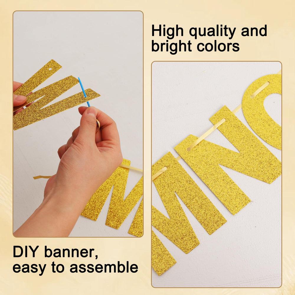 BEISHIDA glitter gold letters close up sparkling for party decor