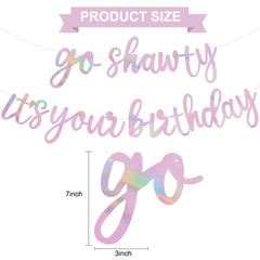 BEISHIDA glitter birthday banner pre-strung for fast, hassle-free setup.