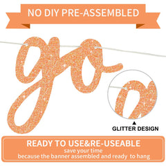 BEISHIDA glitter banner on party setup creates vibrant focal point.