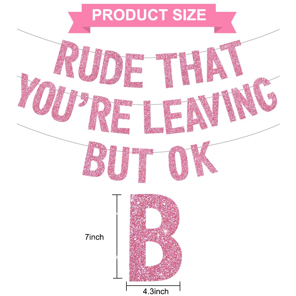 BEISHIDA Pink Rude banner glitter design adds sparkle to celebrations