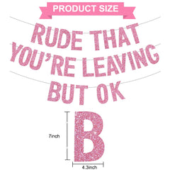 BEISHIDA Pink Rude banner glitter design adds sparkle to celebrations