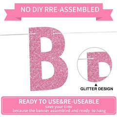 BEISHIDA Pink Rude banner decorates mantels and windows with color