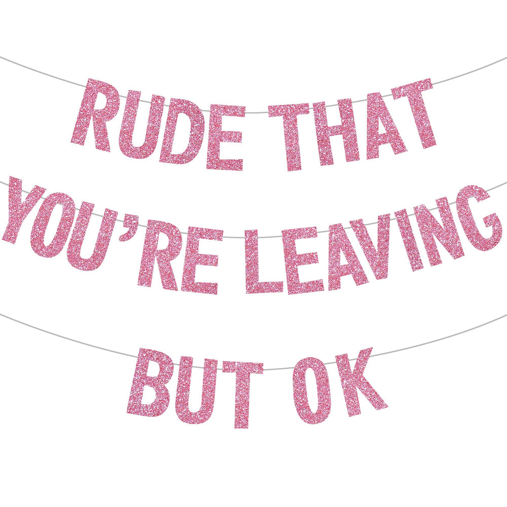 BEISHIDA Pink Rude banner pre-strung for quick setup