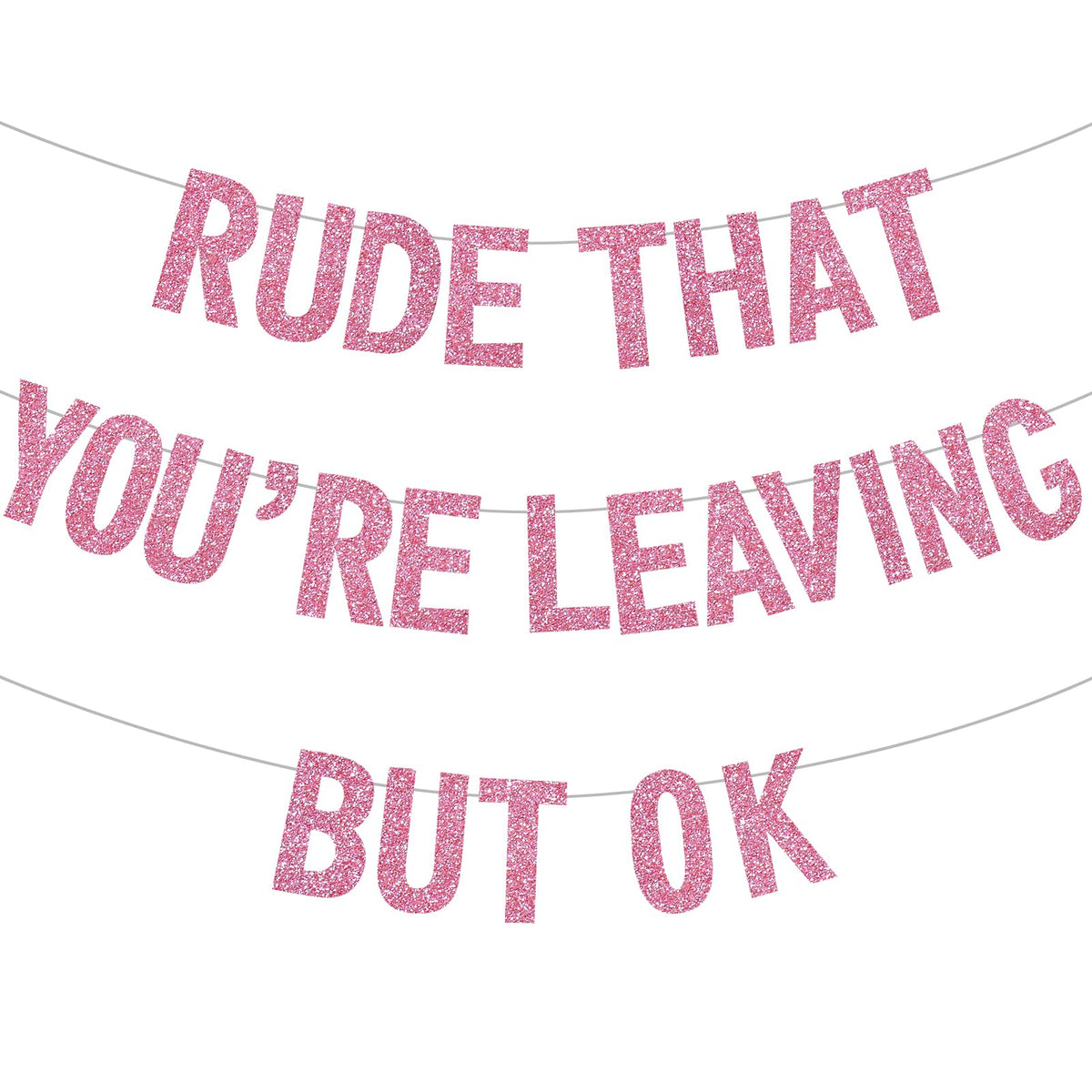BEISHIDA Pink Rude banner pre-strung for quick setup