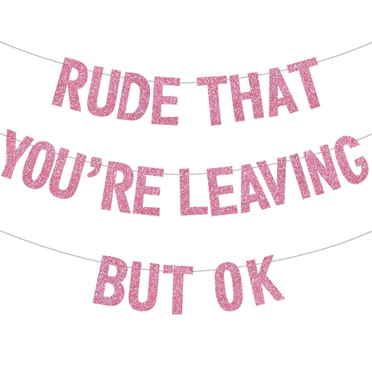 BEISHIDA Pink Rude banner pre-strung for quick setup