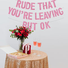 BEISHIDA Pink Rude banner suits retirement celebrations with bold flair