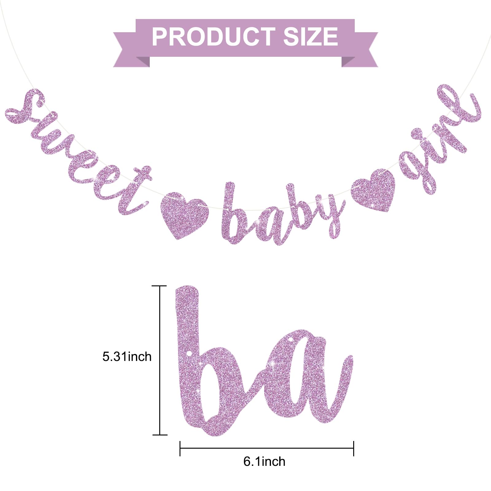 BEISHIDA pre-strung banner saves time; ready to hang for baby shower decorations.