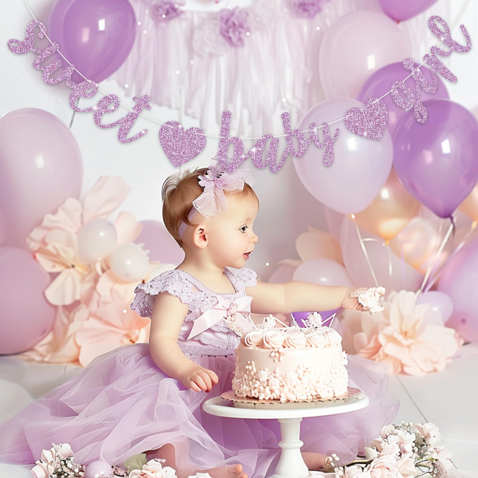 BEISHIDA ready-to-hang birthday banner enhances mantels, windows, and dessert tables.
