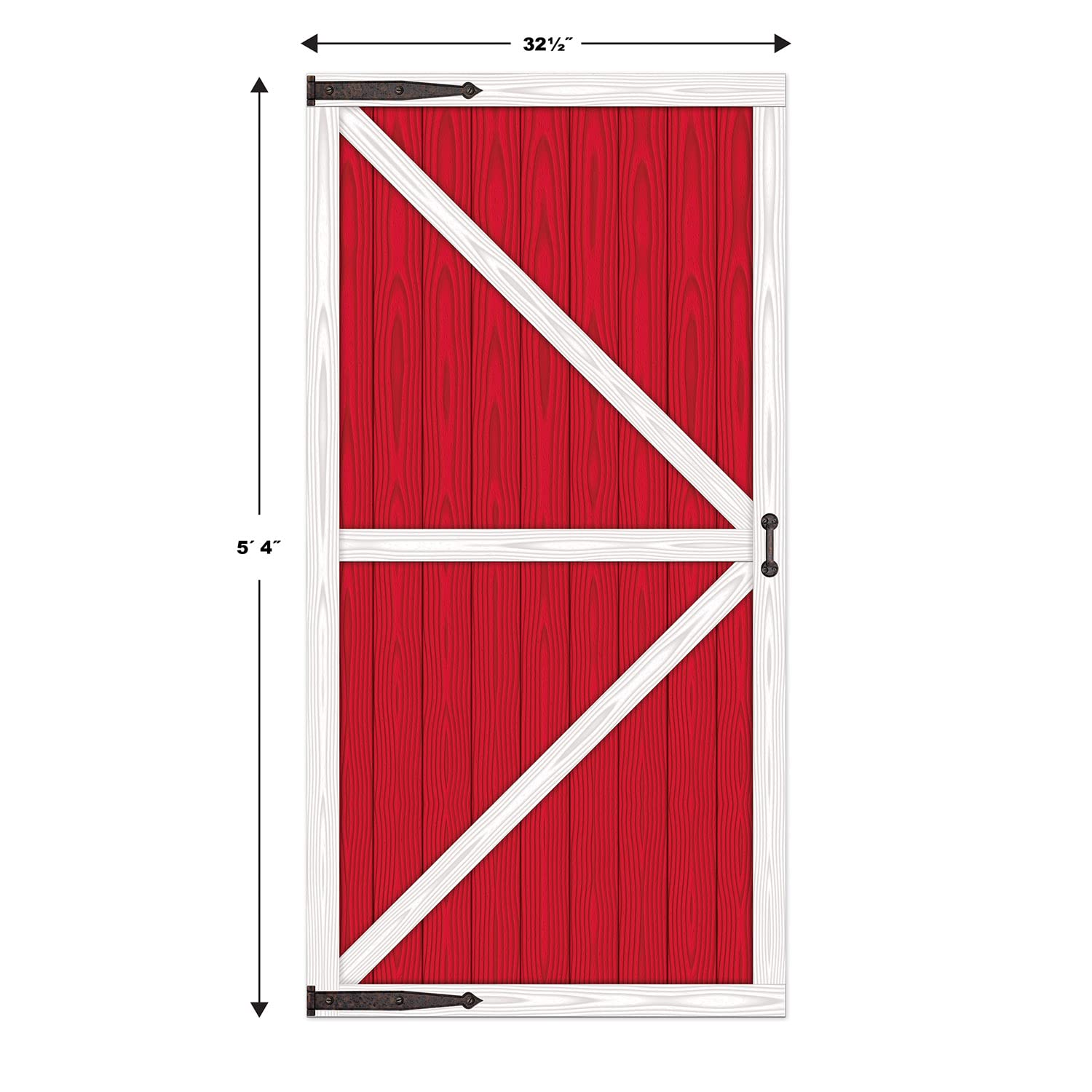 Beistle Barn Door Props two sheets ready to cut and attach to walls.