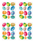 Beistle Color Bright Easter Egg Stickers sheet 1 with vibrant designs for festive crafts