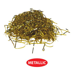 Beistle Gleam 'N Shreds gold strands in gift bag adding festive shimmer