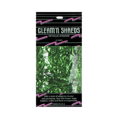 Beistle Gleam 'N Shreds green strands add festive sparkle to gifts and Easter baskets