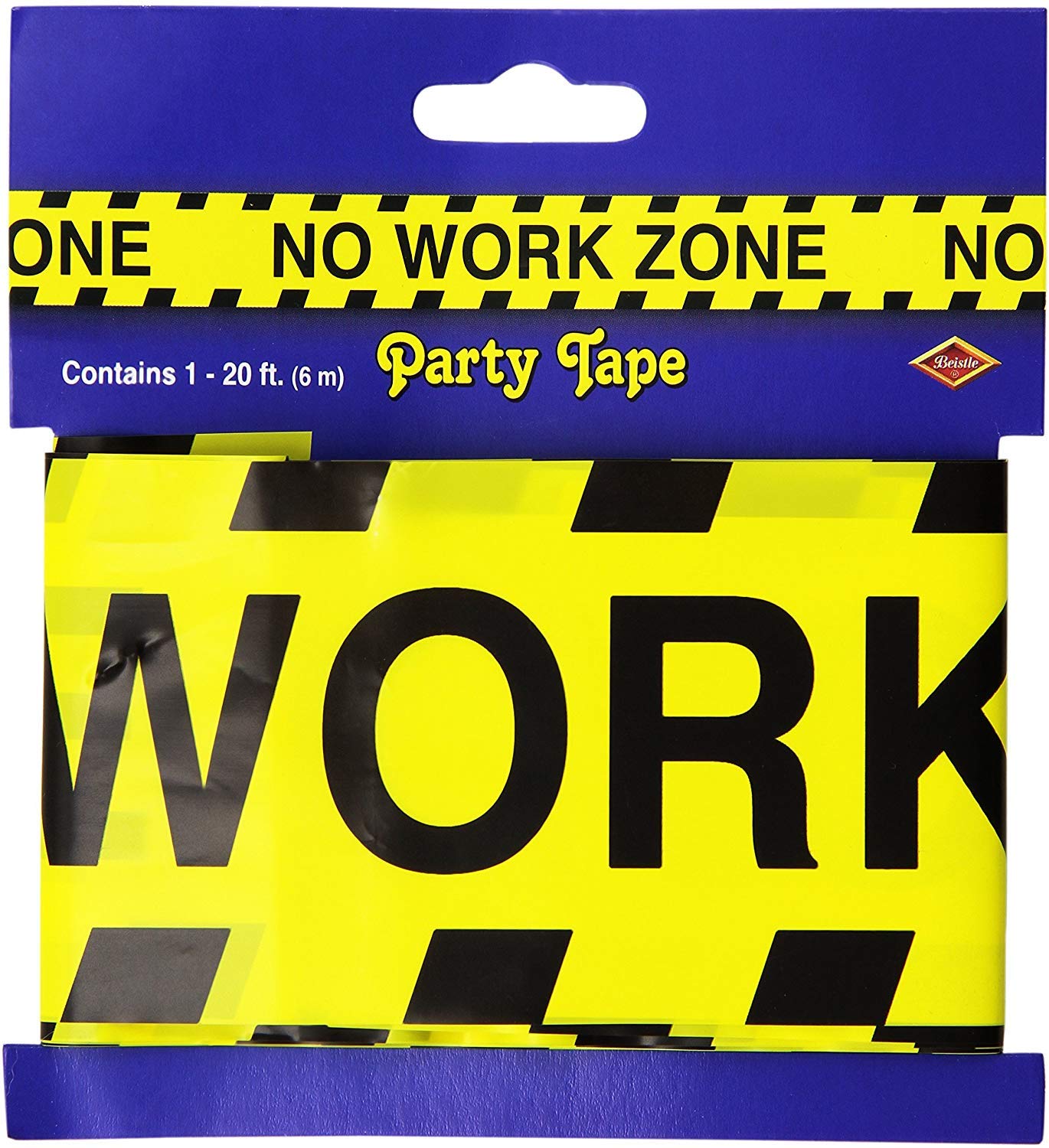 Beistle No Work Zone Tape 20ft roll for quick party setup