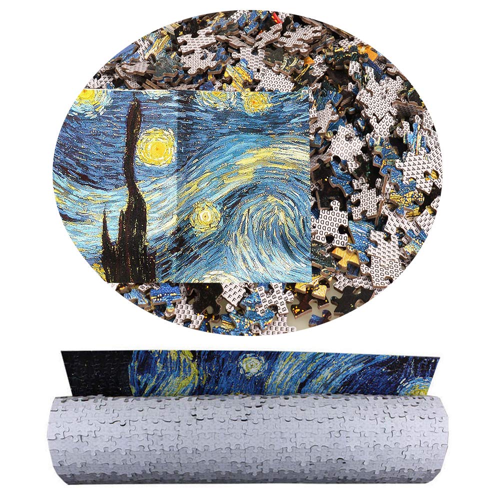 BEIWO Starry Night finished puzzle framed as art for cozy home decor