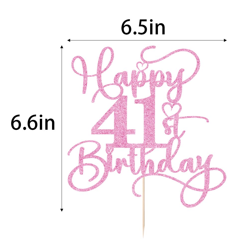Bejotaa 41st birthday topper on cake highlights milestone celebration.