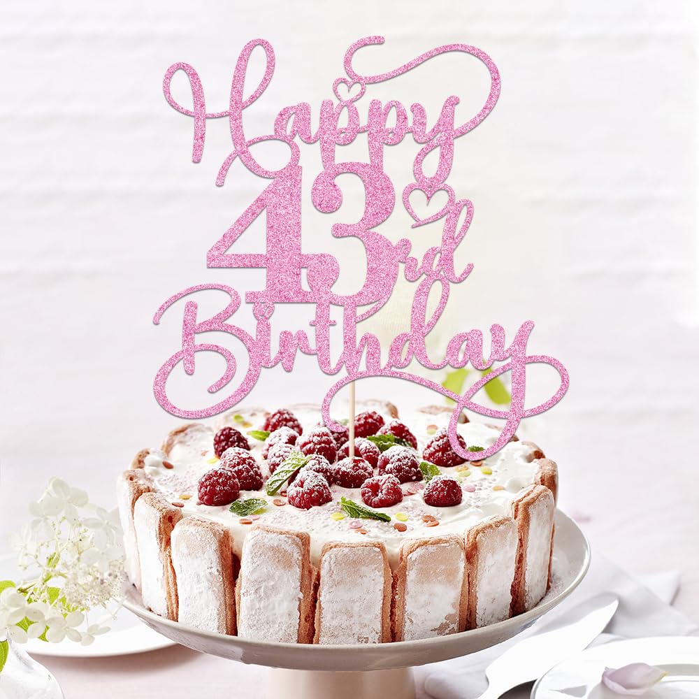 Bejotaa 43rd birthday topper creates memorable party moments.