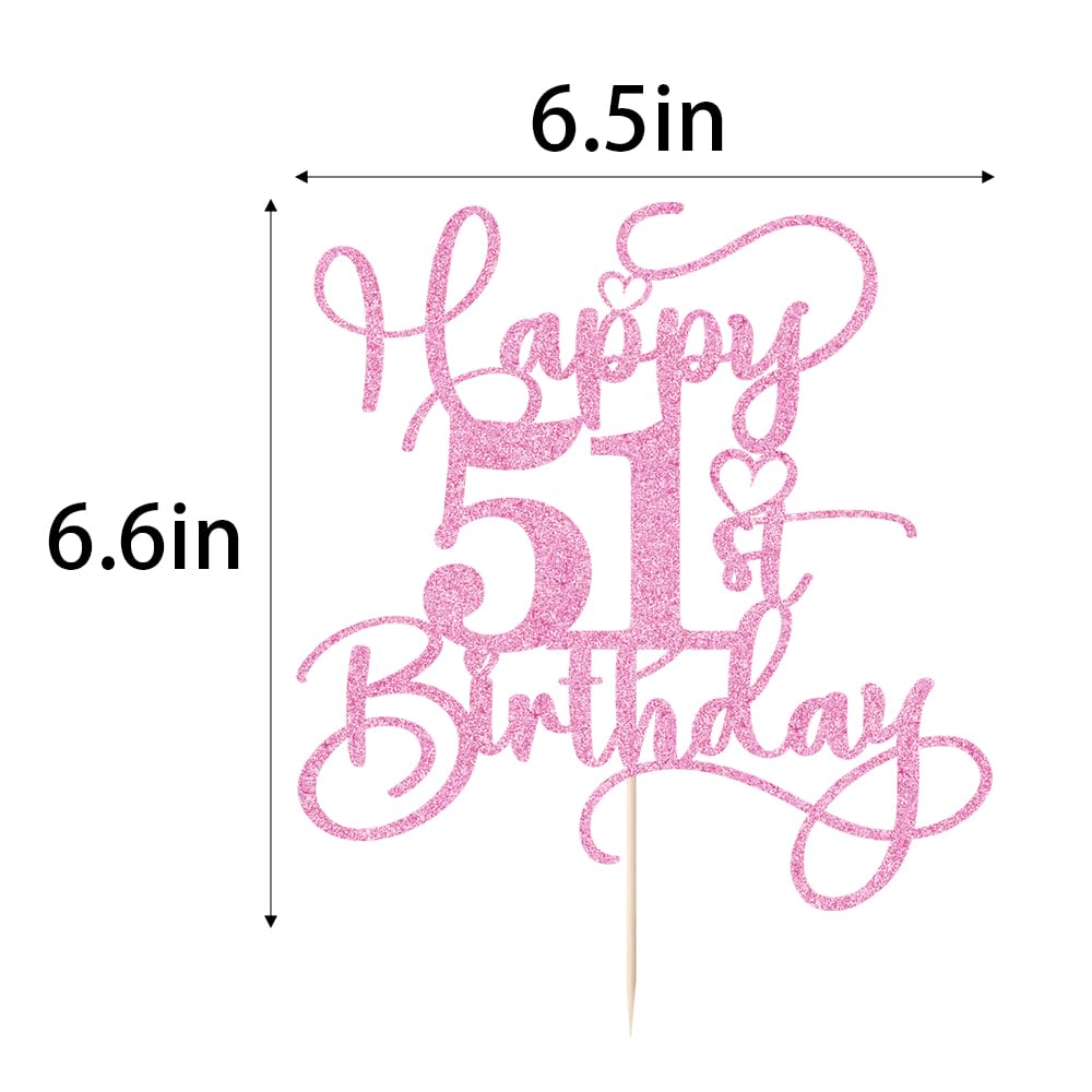 Bejotaa glitter cake topper for 51st anniversary adds festive sparkle