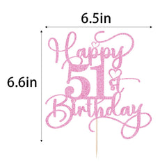 Bejotaa glitter cake topper for 51st anniversary adds festive sparkle