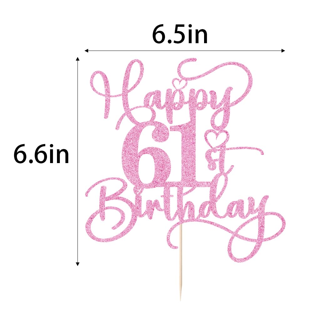 Bejotaa Glitter Cake Topper in pink shines on celebratory cakes