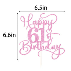 Bejotaa Glitter Cake Topper in pink shines on celebratory cakes
