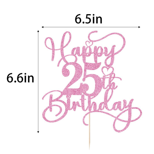 Bejotaa glitter cake topper for birthday, adds sparkle to celebrations.