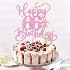 Bejotaa pink glitter cake topper adds sparkle to celebrations