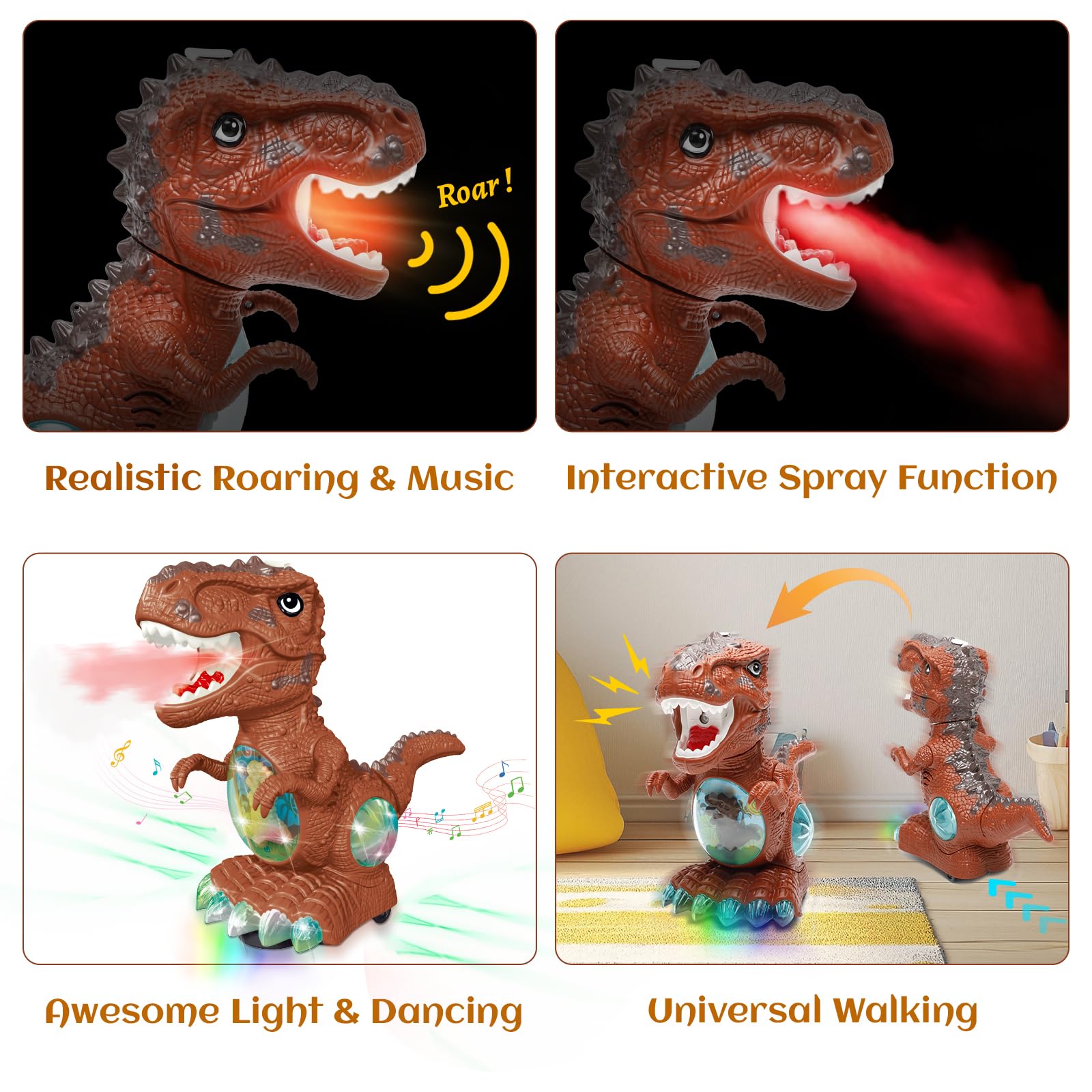 BEKALERZ dinosaur toy gliding motion for crawling practice