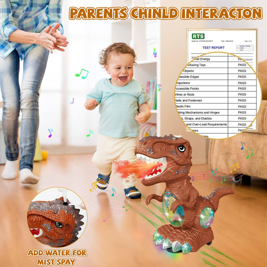 BEKALERZ dinosaur toy mist spray feature for sensory exploration