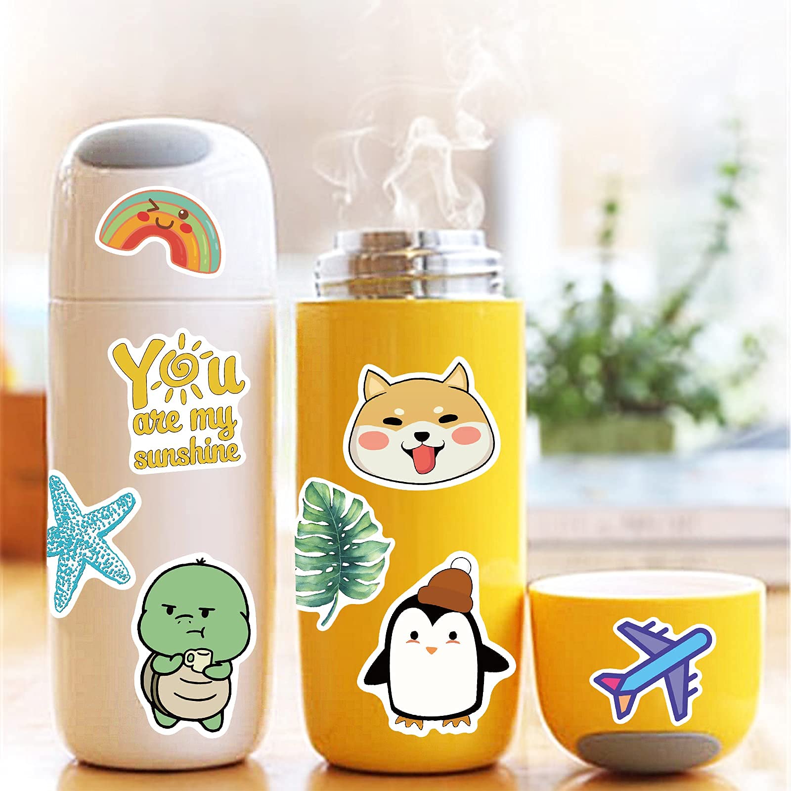 Bekayshad suitcase stickers decorate luggage with quick, playful flair.