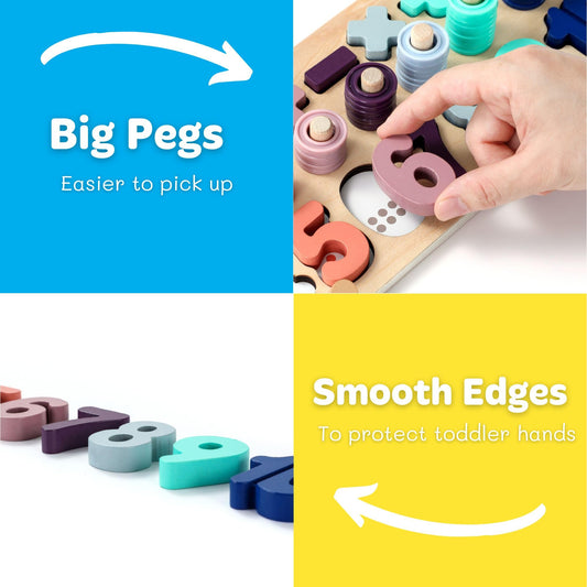 BEKILOLE peg board color sorting supports shape recognition