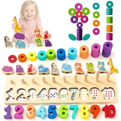 BEKILOLE Safari Rainbow Puzzle pieces fit together to boost shape recognition and fine motor skills
