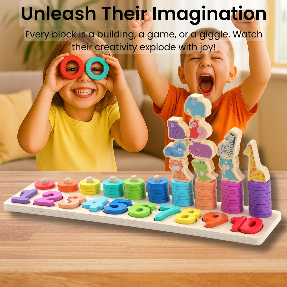 BEKILOLE Wooden animal pieces invite tactile sorting and imaginative play for toddlers