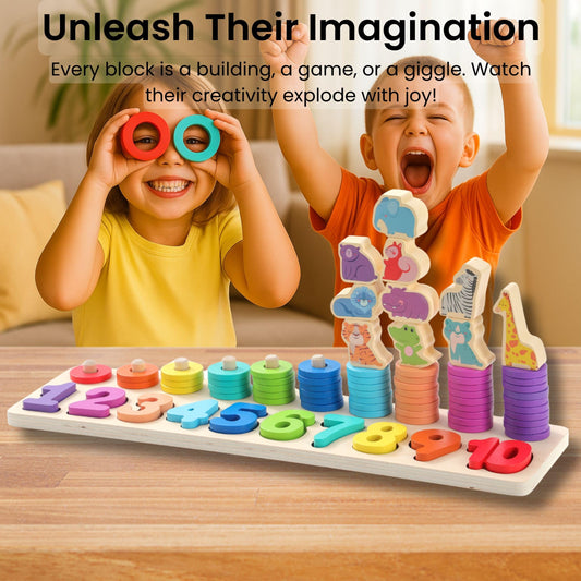 BEKILOLE Wooden animal pieces invite tactile sorting and imaginative play for toddlers