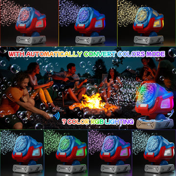 Belemar Bubble Machine 1800mAh battery powers extended bubble play sessions.