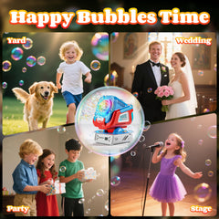 Belemar Bubble Machine 370ml tank reduces refills during celebrations.
