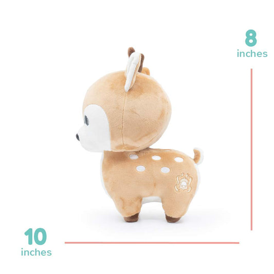 Bellzi Deer face detail showcases charming design and durable stitching