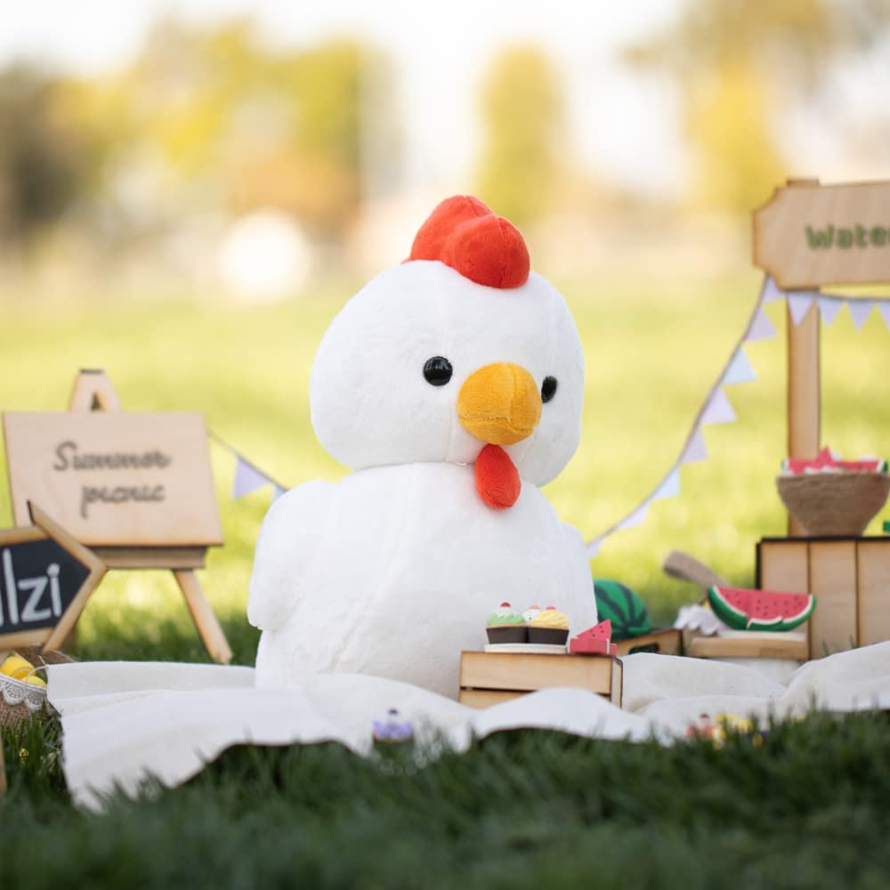 Bellzi Farm Collection Chick and Hen plush for imaginative play.