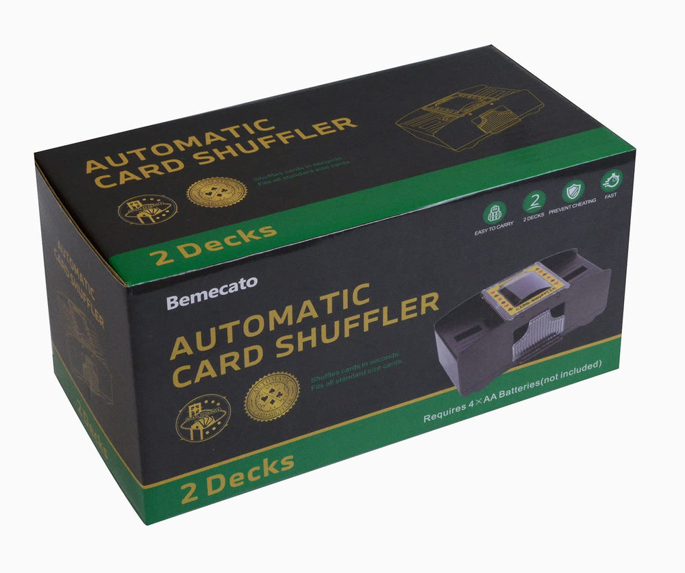 Bemecato Card Shuffler portable for camping and family trips.